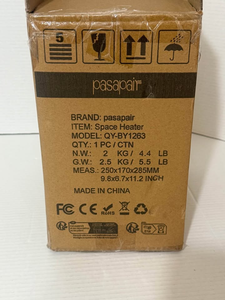 OPEN BOX - pasapair Space Heater (120V~60hz) 1500W