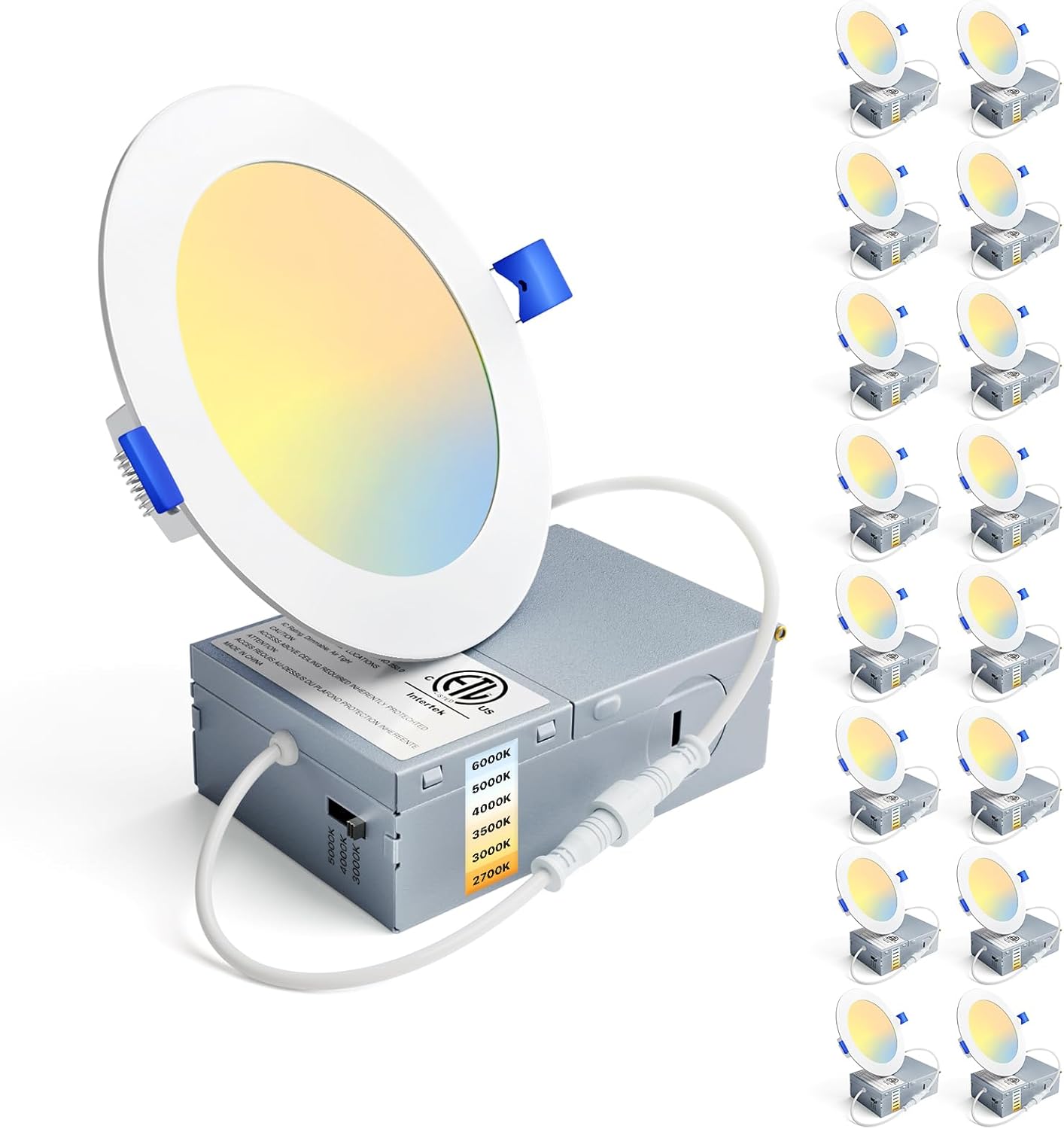 OPEN BOX - 16 Packs 4" Ultra-Thin Led (6000K colour)
