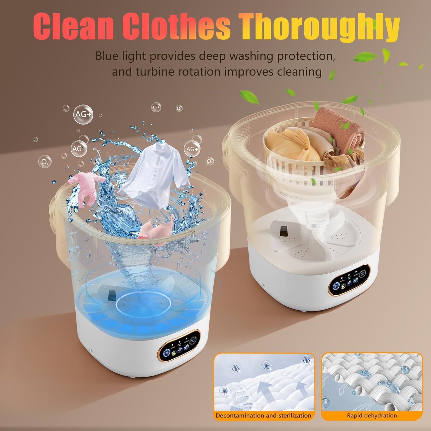 NEW - Foldable Mini Washer – Portable Compact Washing Machine