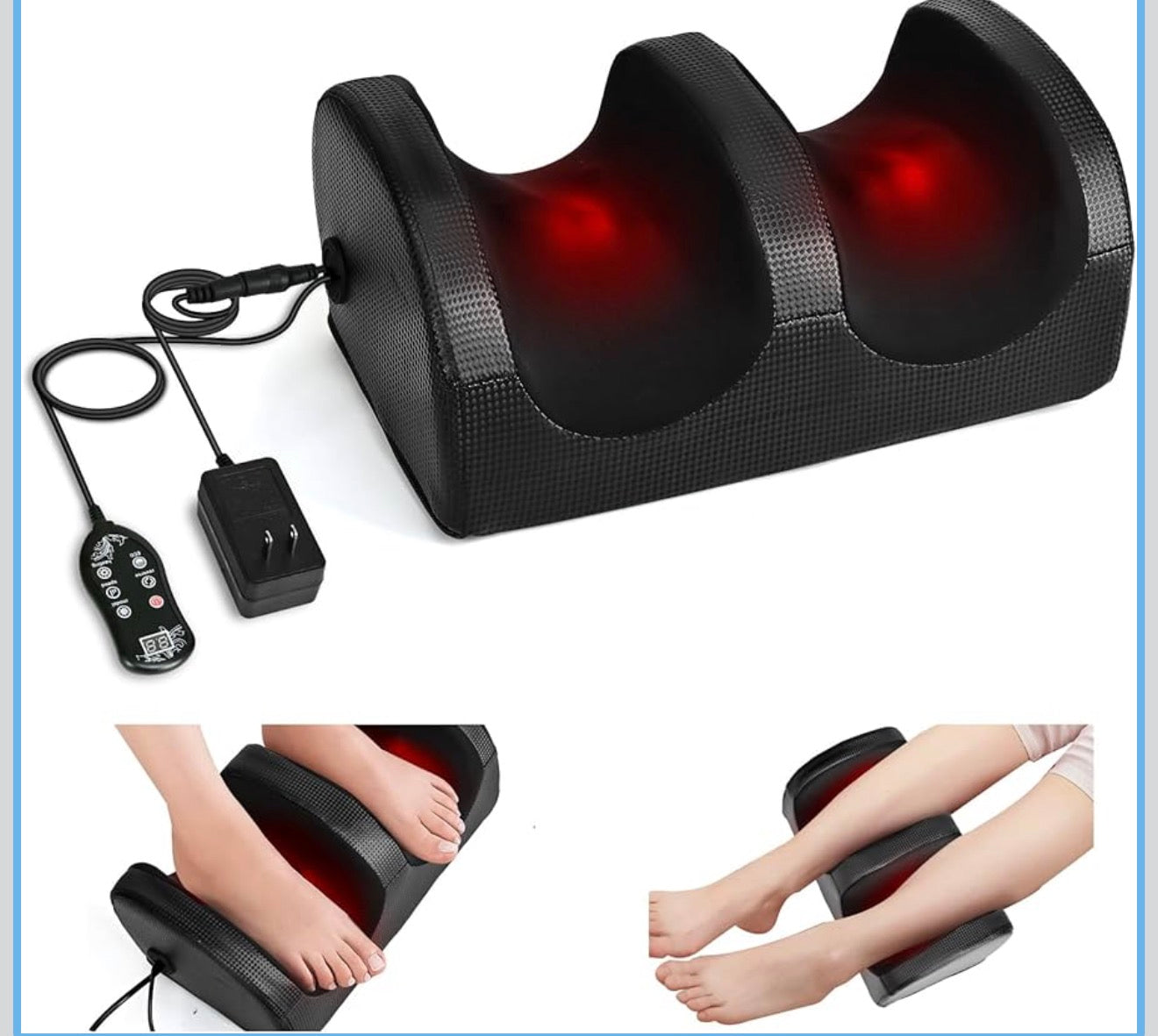 *NEW* Foot & Calf Massager with Heat – 3 Speeds | Deep Kneading Relief