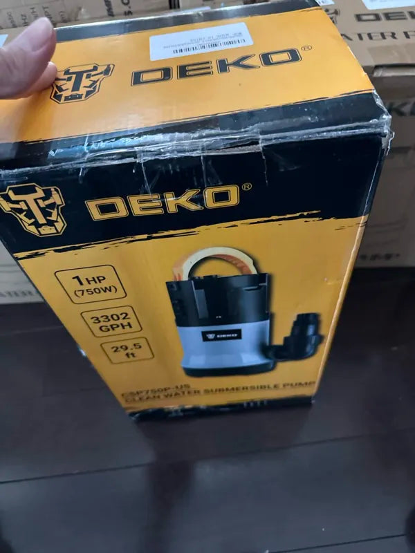 OPEN BOX - DEKO Sump Pump 1HP 3302GPH 750W