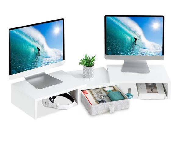 *NEW* TEAMIX Dual Monitor Stand Riser with Drawer